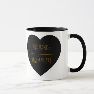 Kälte übergibt warmem Herzen 11 Unze-Tasse Tasse