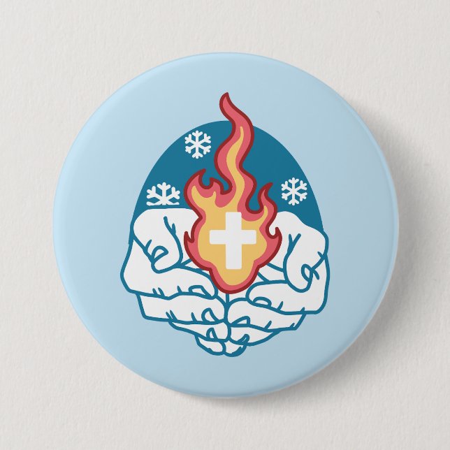 Kalte Veränderung, Feuer des Glaubens - Motivieren Button (Vorderseite)