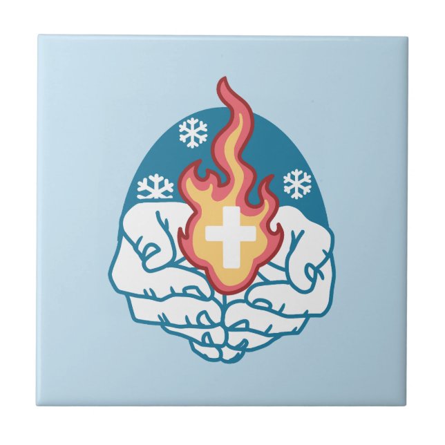 Kalte Veränderung, Feuer des Glaubens - Motivieren Fliese (Vorderseite)