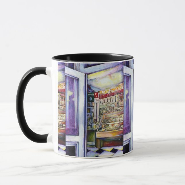 Kalter Brei in einem heißen Deli Tasse (Links)