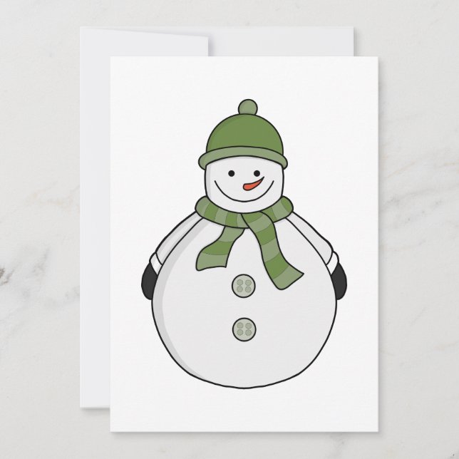 Kalter Schneemann Einladung (Vorderseite)