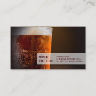 Kaltes Bier im Krug Gastronom Visitenkarte