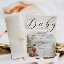Kaltes Outdoor Winterwald Neutrale Babydusche