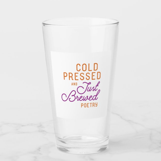 Kaltgepresster und einfach gebrühter Glass Tumbler (Vorderseite)