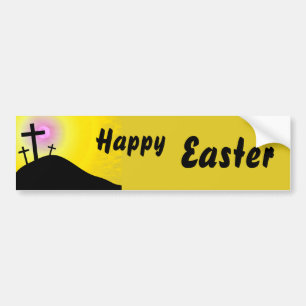 Kalvarienberg, glücklich, Ostern Autoaufkleber