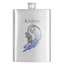 Kalypso Kane, der in Blau surft