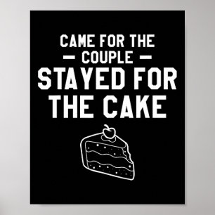 kam für das Paar, das für die Kuchenhochzeit Ma Bl Poster