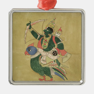 Kama, Gott der Liebe, 18.-1. Jahrhundert Silbernes Ornament