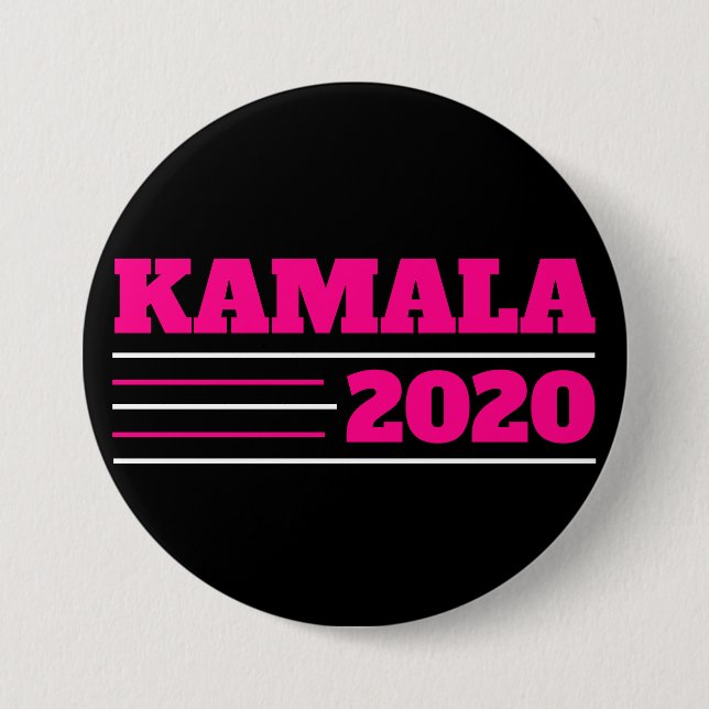 Kamala 2020 in Rosa und Weiß Button (Vorderseite)
