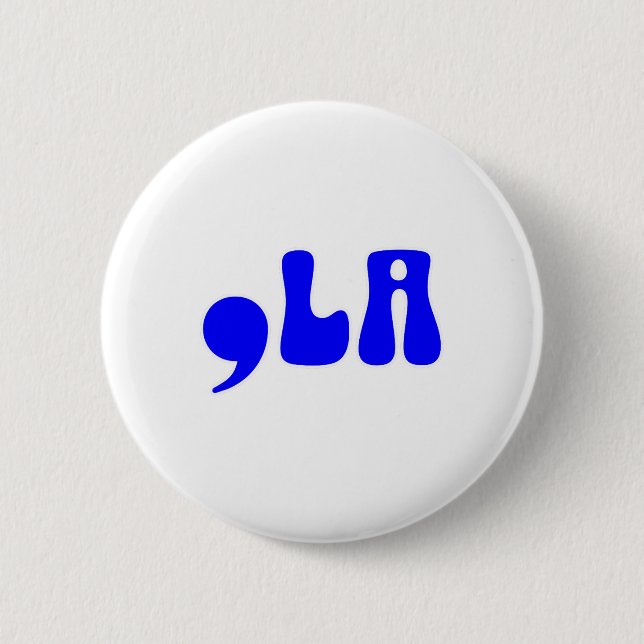 Kamala 2024 Funny Comma La Harris 2024 Button (Vorderseite)