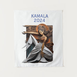 Kamala 2024 für Präsident Thunder_Cove Wandteppich