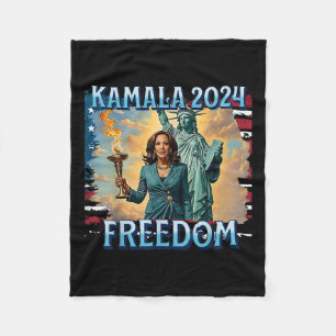 Kamala 2024 für Präsidentin Wahlkampf Lady Liberty Fleecedecke