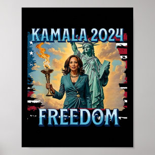 Kamala 2024 für Präsidentin Wahlkampf Lady Liberty Poster