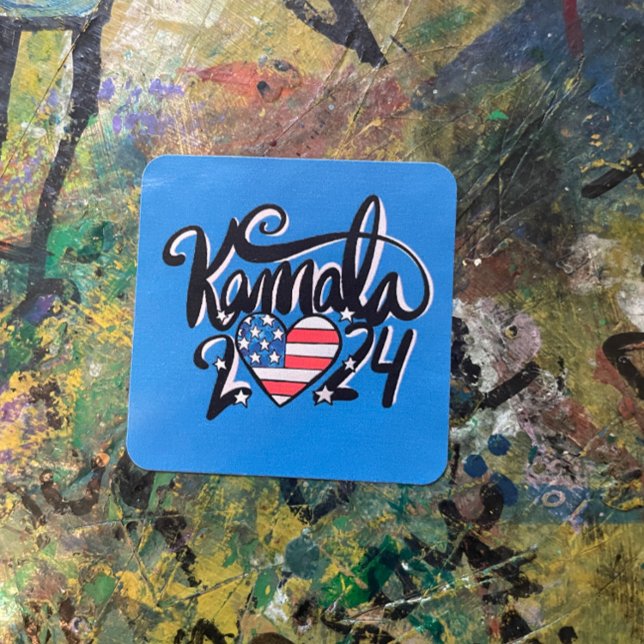 Kamala 2024 quadratischer aufkleber (Von Creator hochgeladen)