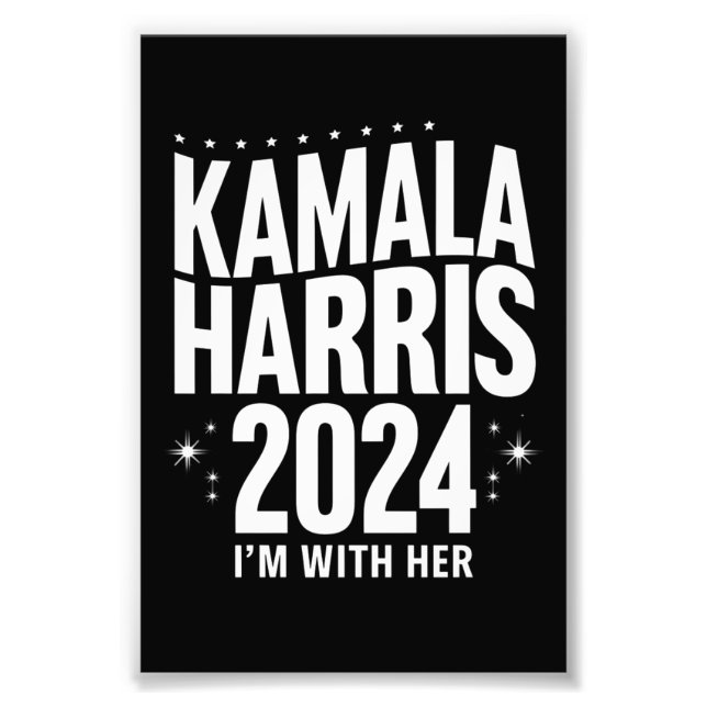 Kamala 2024 Support Ich bin mit ihrer Kamala Harri Fotodruck (Vorne)