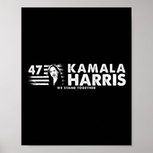 Kamala 47. Präsident - Abstimmung Harris (vorn &am Poster