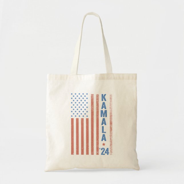 Kamala American Flag Präsidentschaftswahl Tragetasche (Vorne)