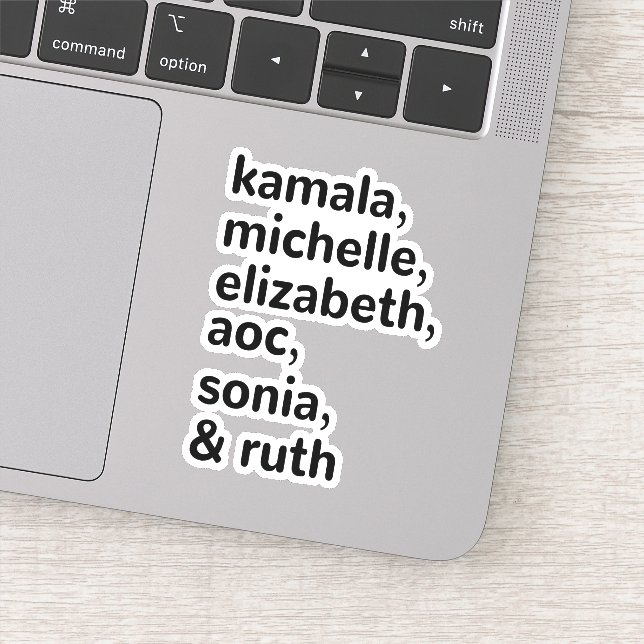 Kamala, AOC, RBG, Ruth Bader Michelle Obama Aufkleber (Detail)