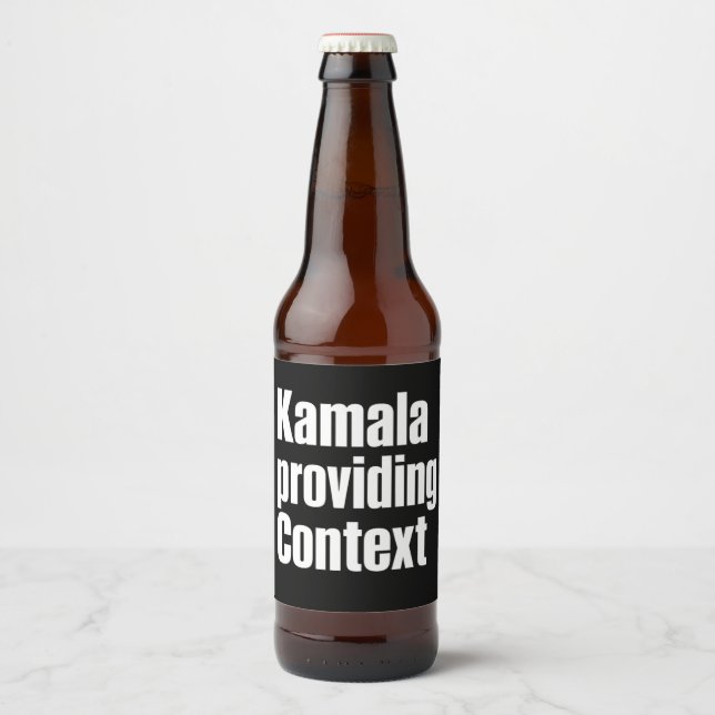 Kamala Brat Lime Green bietet Kontext Bierflaschenetikett (Vorderseite)