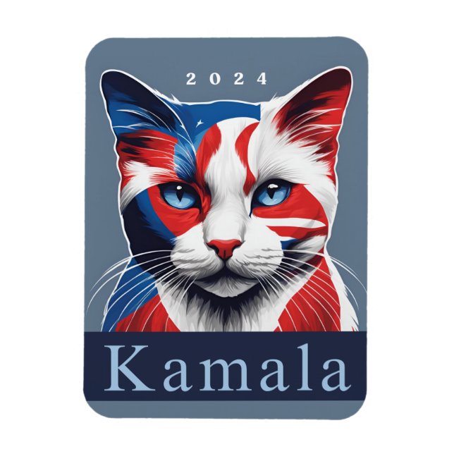Kamala Cat 2024 US-Wahl Demokrat Magnet (Vertikal)
