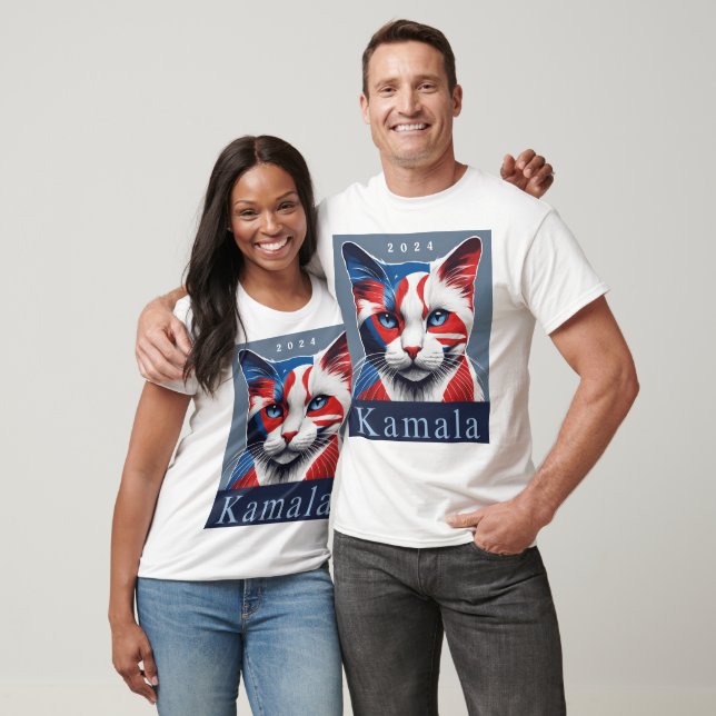 Kamala Cat 2024 US-Wahl Demokrat T-Shirt (Unisex)