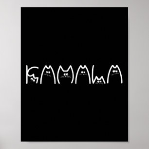 Kamala Cat Typografie Alphabet Niedlich Funny Spri Poster