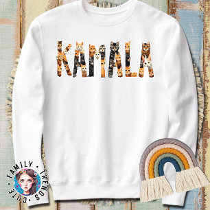 Kamala Cat Typografie Alphabet Niedlich Funny Spri Sweatshirt