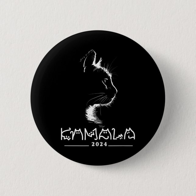 Kamala Cat Voting Kamala-harris 2024 Button (Vorderseite)