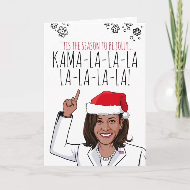 Kamala Christmas Card: Kamala-la-Card Karte (Vorderseite)