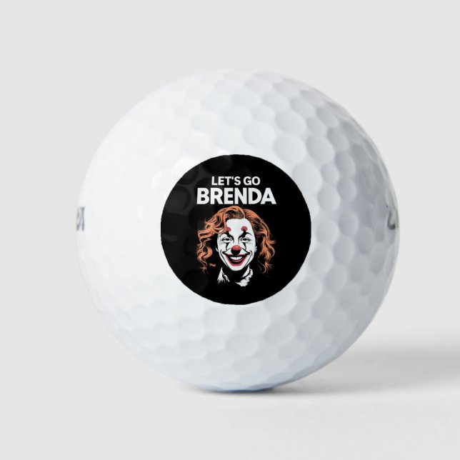 Kamala Clown Let's Go Brenda Golfball (Vorderseite)