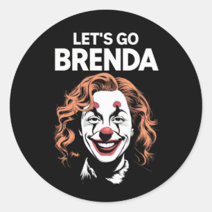 Kamala Clown Los geht's Brenda Runder Aufkleber