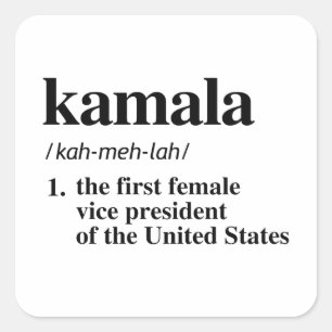 Kamala Definition: Erste Vizepräsidentin Quadratischer Aufkleber