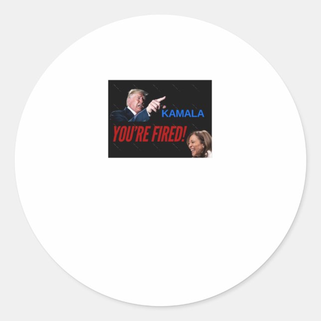 Kamala, du bist gefeuert! Aufkleber (Vorderseite)