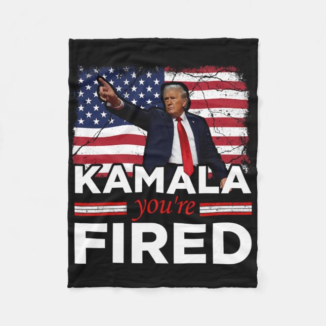Kamala, du bist gefeuert, lustig  fleecedecke (Vorderseite)