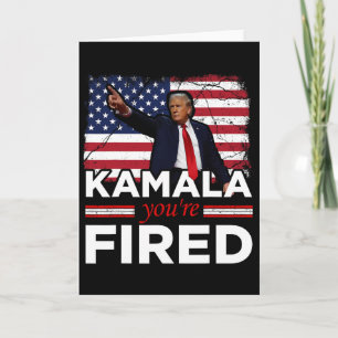 Kamala Du bist gefeuert Lustig  Karte