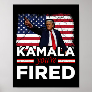 Kamala, du bist gefeuert, lustig poster