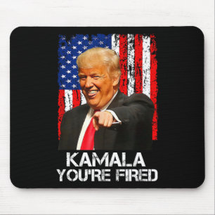 Kamala, du bist gefeuert, lustiger Präsident Trump Mousepad