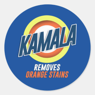 Kamala entfernt Orange Stains Runder Aufkleber