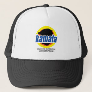 Kamala entfernt Stubborn-Orangenstains Truckerkappe