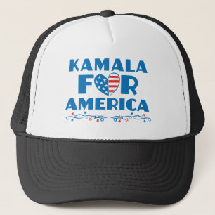 Kamala für Amerika 2024 Präsident Patriotisches He Truckerkappe