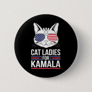 Kamala für den Präsidenten - Katze Lady Uni Premiu Button