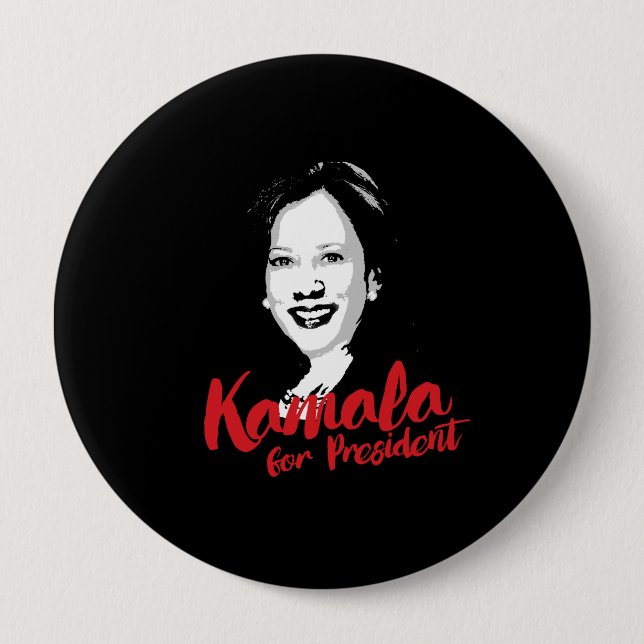 Kamala für Präsidenten - Kalligraphie - Button (Vorderseite)
