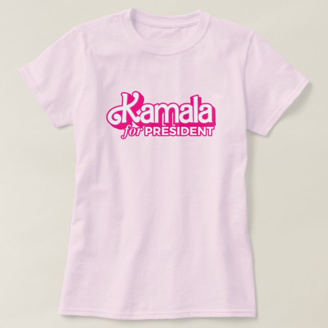 Kamala für President Pink Style T-Shirt (Design vorne)