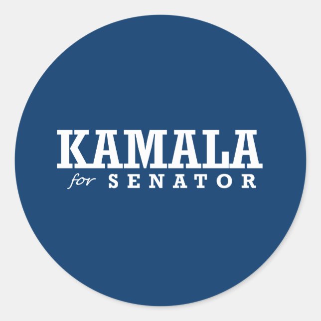 KAMALA FÜR SENATOR RUNDER AUFKLEBER (Vorderseite)