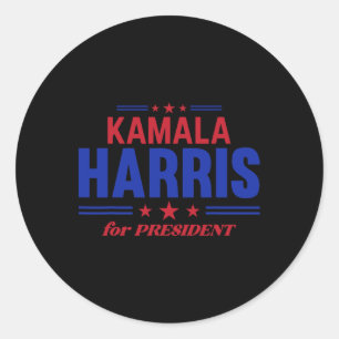 Kamala Hariss für die Präsidentschaftswahl 2024 Runder Aufkleber