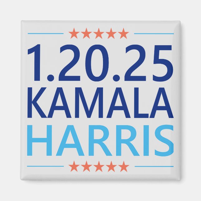 Kamala Harris 1. Frau Präsidentin 1.20.25 Magnet (Vorne)