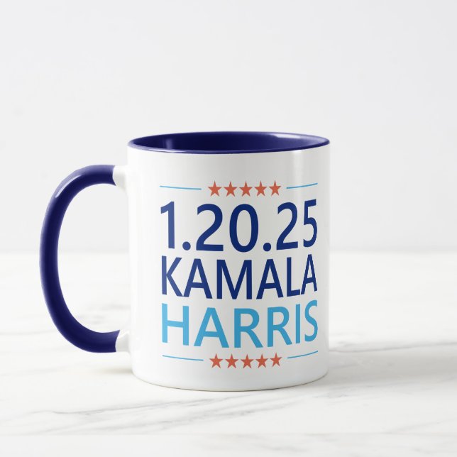 Kamala Harris 1. Frau Präsidentin 1.20.25 Tasse (Links)