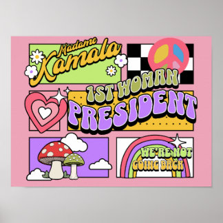 Kamala Harris 1. Frau Präsidentin Einweihung Poster