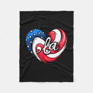 Kamala Harris 2024 American Flag Heart Comma La Pa Fleecedecke