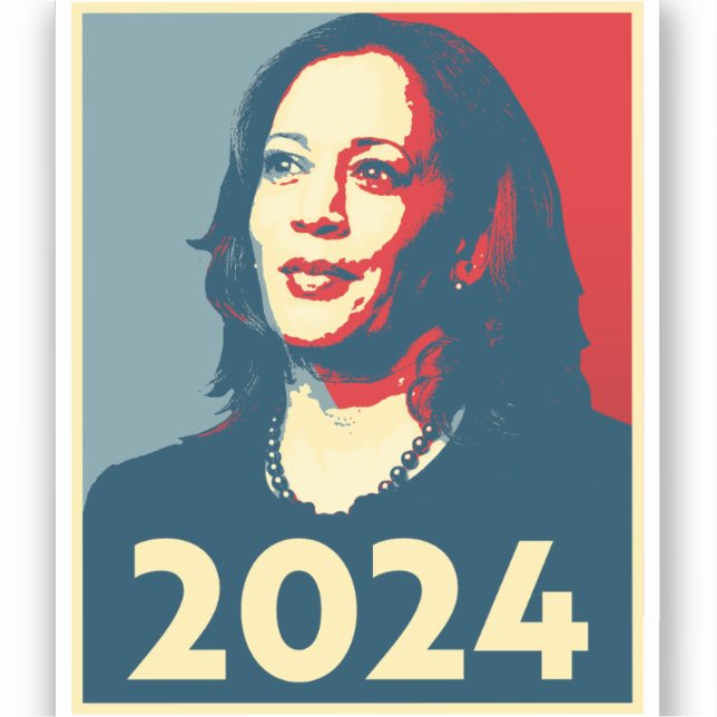 Kamala Harris 2024 Aufkleber (Vorderseite)